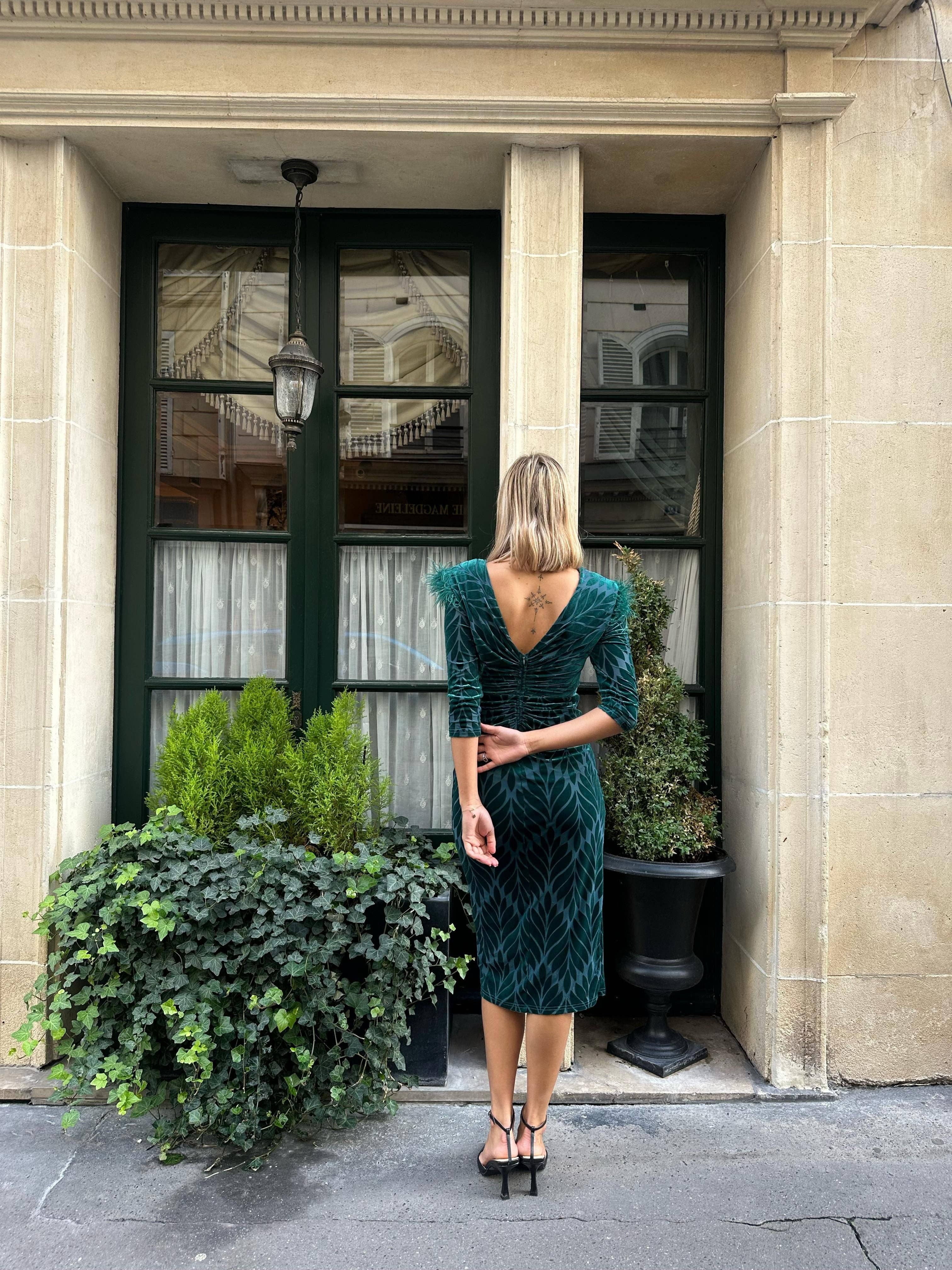 Invitadissimas – Engroshandel Kjole - Dame – Velour midikjole 22339-210