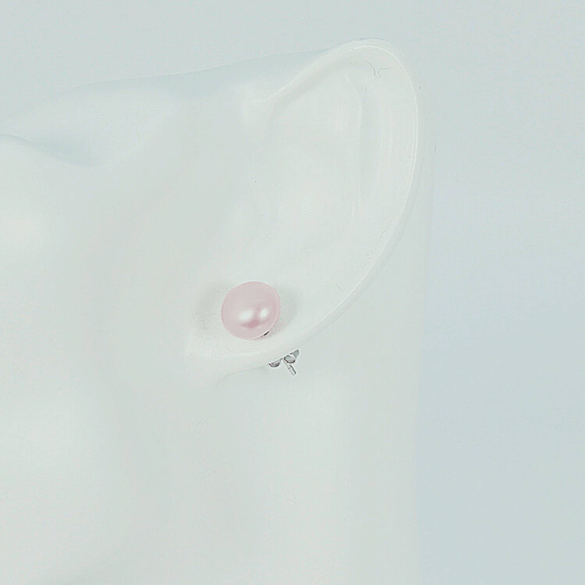 Vayo Pearls – wholesale Stud/post earrings – Freshwater Purple Pearl Freemantle Stud Earrings 8-9 mm AAA