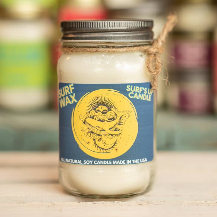 Surfvax Mason Jar - Lunar Collection för wholesale av Surfs Up Candle