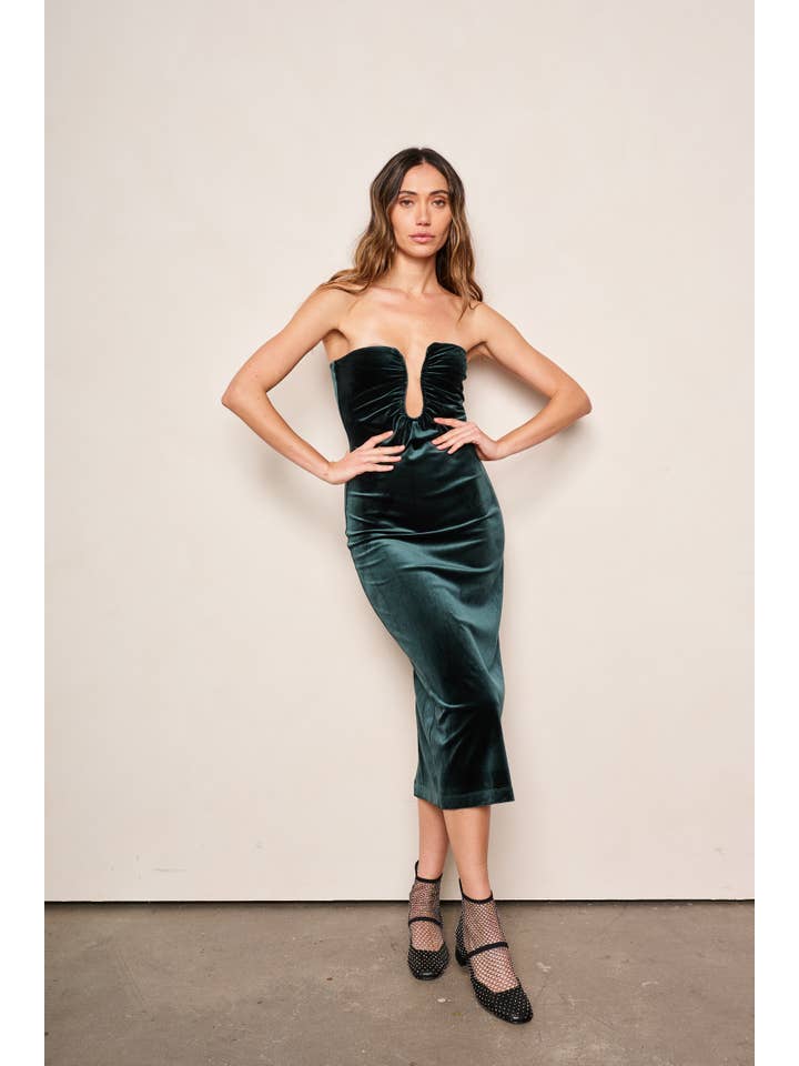 emerald ADA Women's Dress - Feminine & Artisanal Style for wholesale on Faire