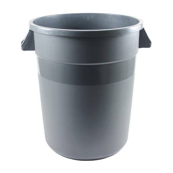 Poubelle en plastique de 20 gal sans couvercle, gris pour la vente par Kitchway