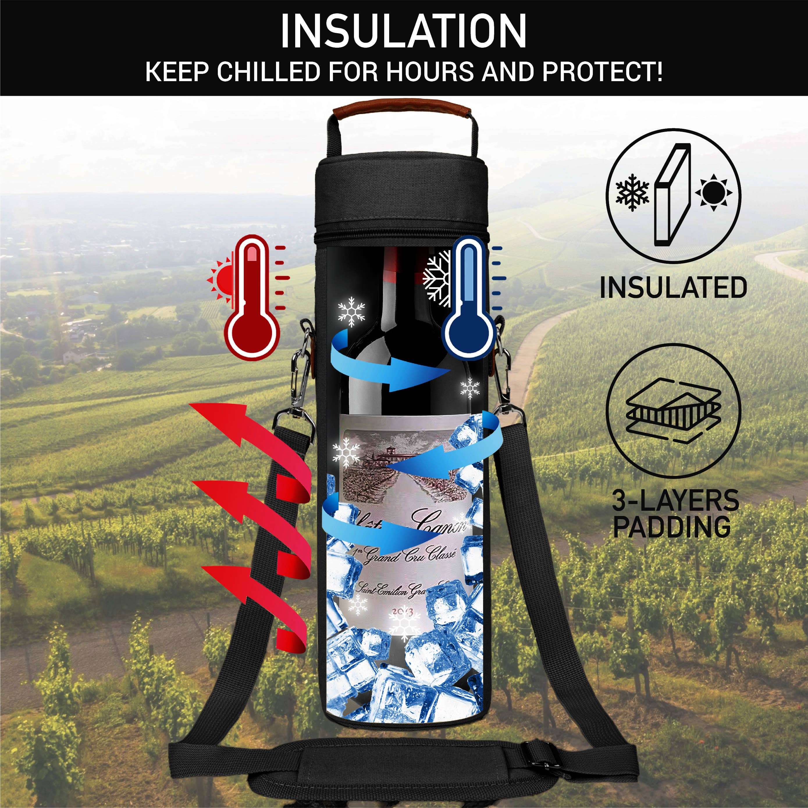 OPUX - Wholesale Wine Tote - 1 Bottle Wine Carrier Bag44