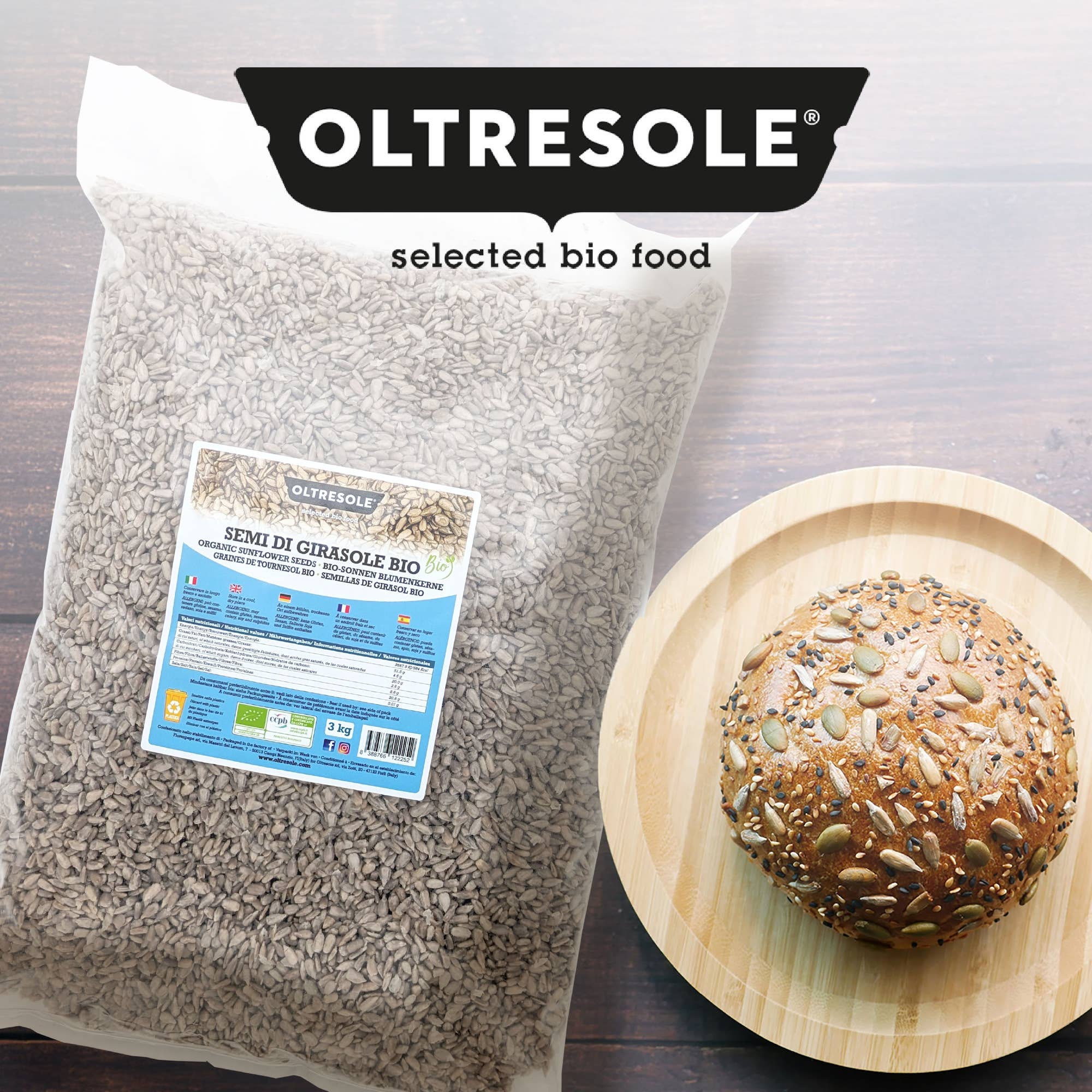 Oltresole - Wholesale Plant seeds - ORGANIC SUNFLOWER SEEDS 3 Kg6