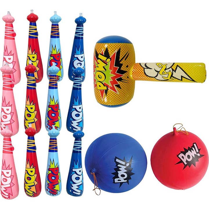 25pcs set - Inflatable Baseball Bats, Punch Balloons, Bopper for wholesale by 4E's Novelty