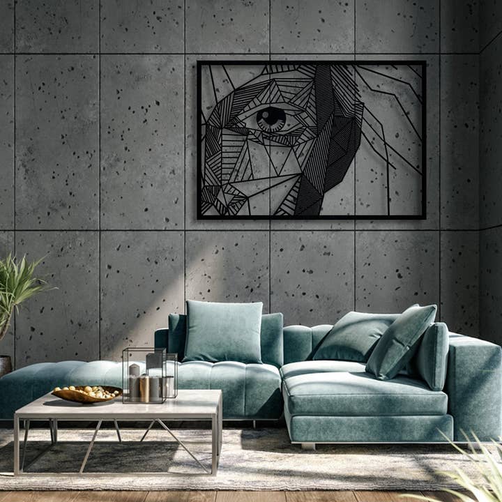 Arte de pared de metal con cara de mujer para venta al por mayor de benjashop