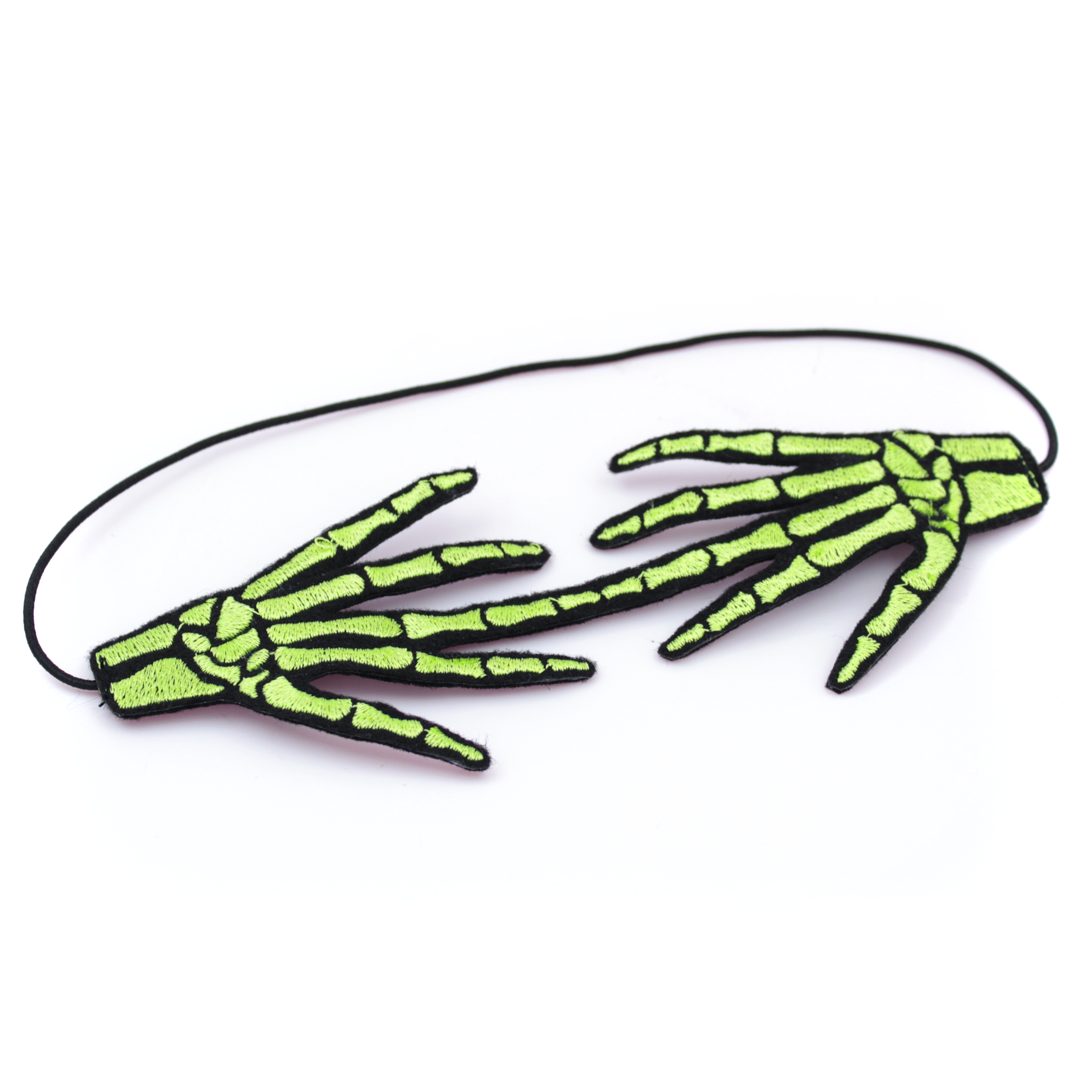 Kawaii Hair Candy - Wholesale Fashion Headband - Women's - Embroidered Skeleton Hand Headband1