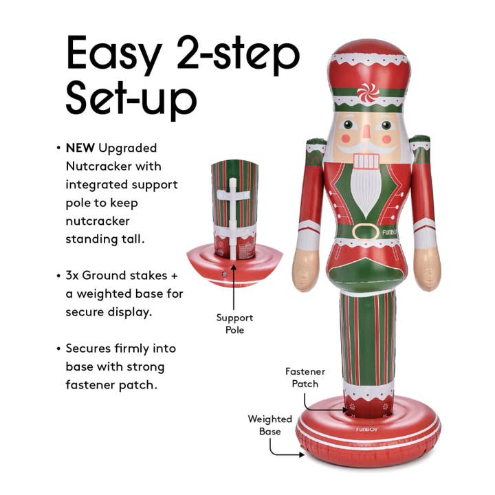 FUNBOY - Wholesale Inflatables - Peppermint Inflatable Nutcracker - 3.5 ft4