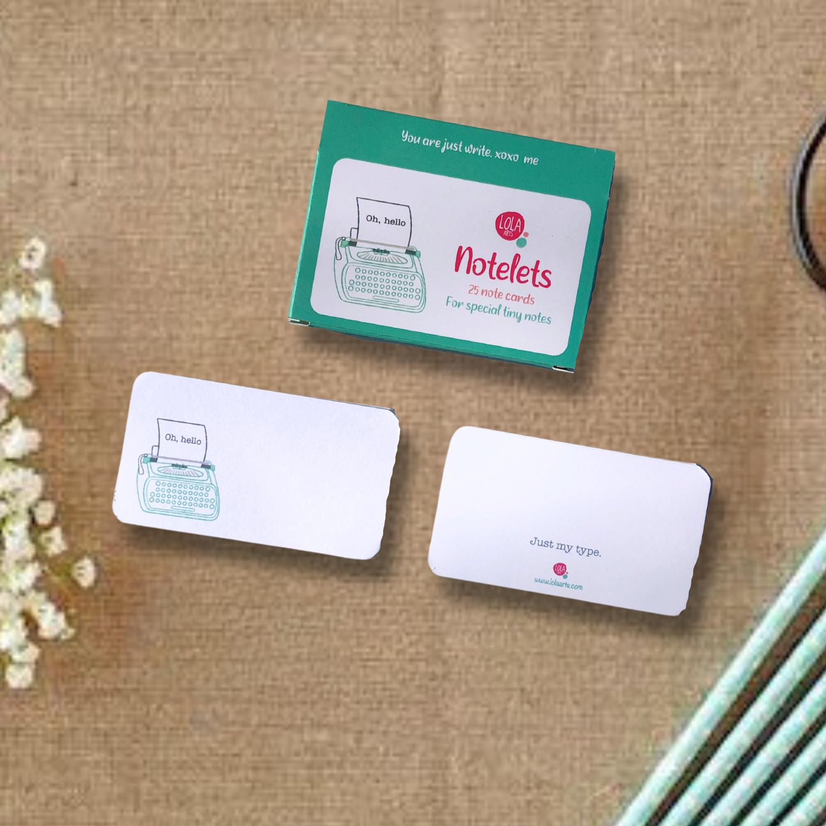 Lola Arts - Wholesale Stationery/Notecard Set - Notelets, tiny note card set3