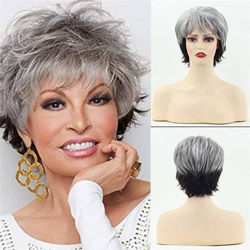 FurDecoration - Vente Perruque/extensions - Perruque Synthétique Courte Bouclée avec Bonnet12