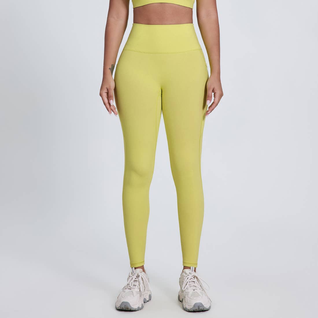 Sodalemon – Leggings de desporto/casuais - Mulher por atacado – Calças de Ioga com Bolsos Laterais para Mulheres, Leggings Desportivas sem Costura Frontal3