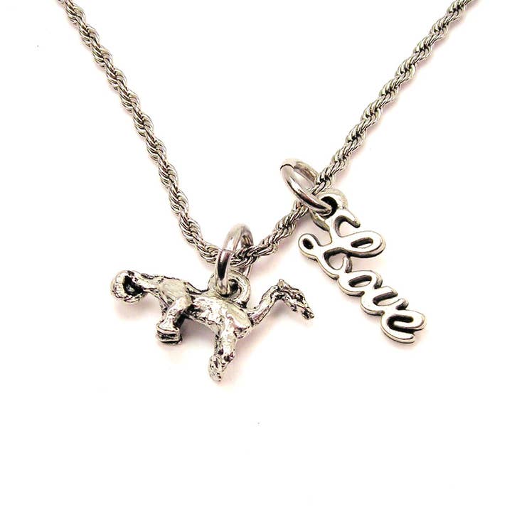Loch Ness monster Nessie kursiv kærlighed halskæde for engroshandel hos Chubby Chico Charms