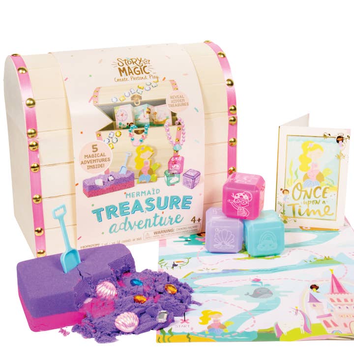 US Toy Company - Wholesale Toy Set - Kids - Mermaid Wooden Treasure Adventure 4-unit case pack1
