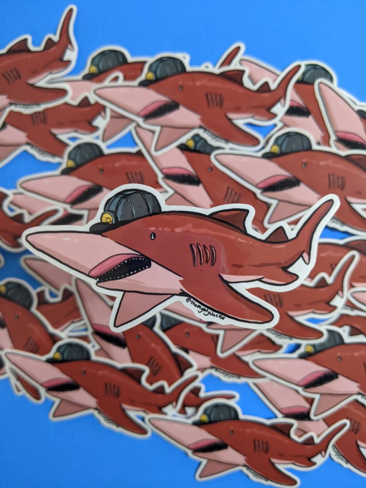 Goblin Shark Sticker for wholesale by The Mighty Jackie