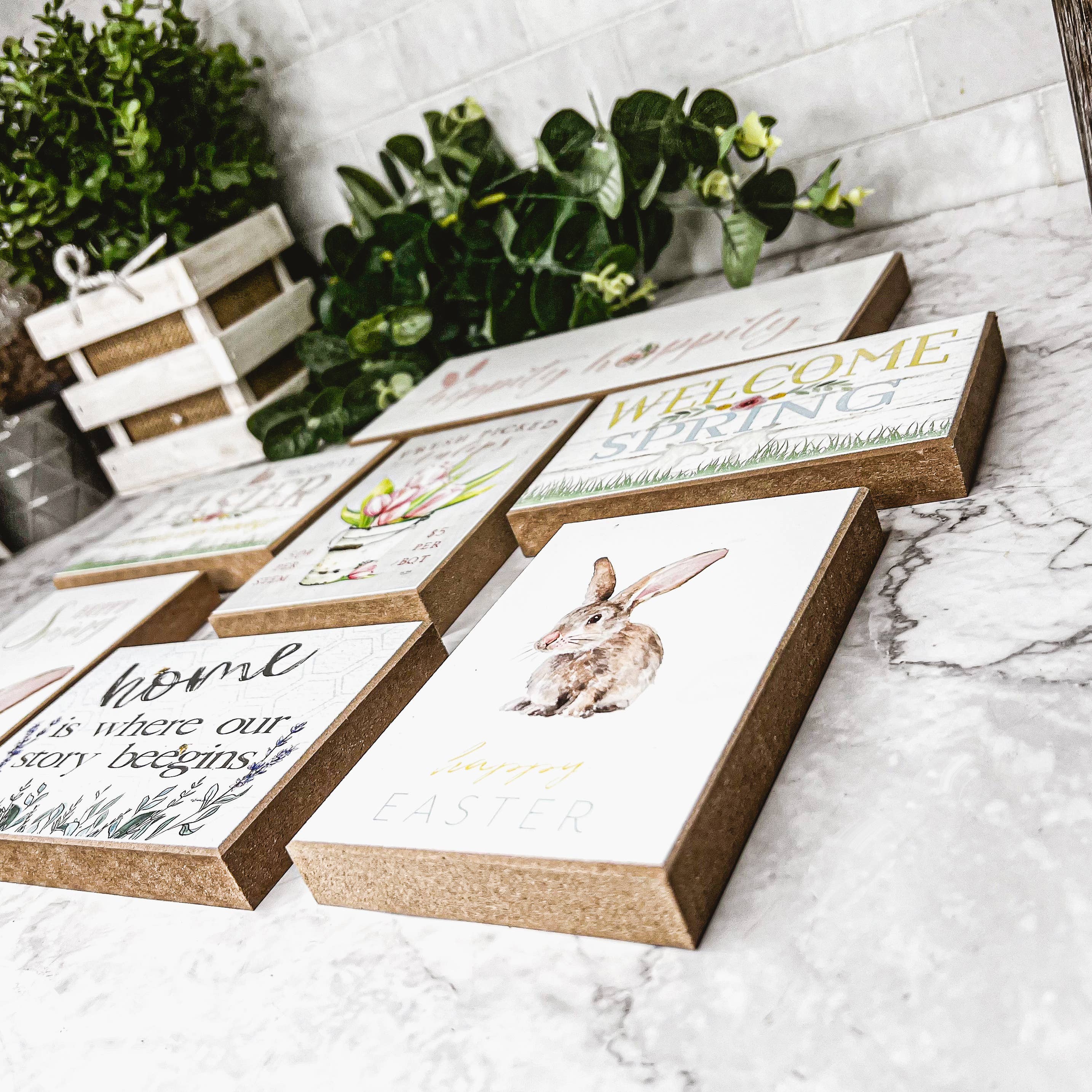 Gia Roma - Wholesale Sign - Easter Home Decor Signs Wooden, Easter Bunny Home Decor9