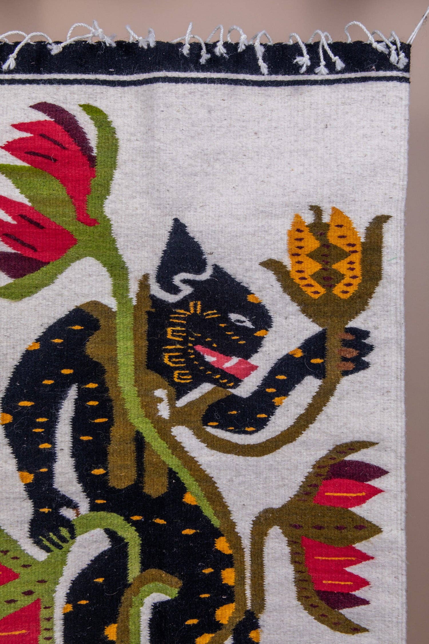 Molave - Vente Tapisserie/textile - Jugar Crème - Tissu oaxaqueño unique2