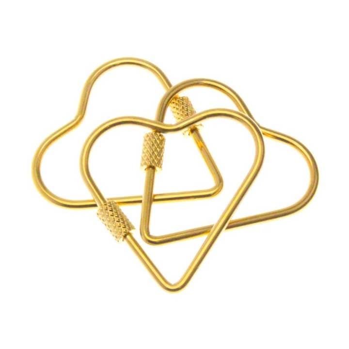 Wasserdichter Gold Herz Karabiner Schraubverschluss TLG015 für den Großhandel von Jewel Pledge