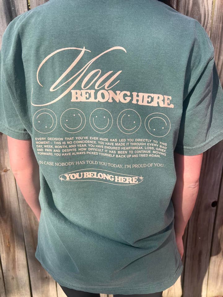You Belong Here Tee for wholesale by Adelle Linen