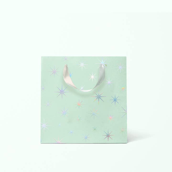 Sunshine Studios - Wholesale Gift Bag - Starburst Gift Bag | Holographic Mint