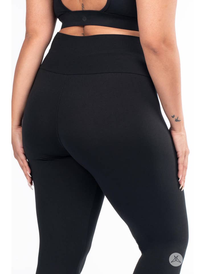 SweetLegs Clothing Inc – wholesale Sport-/loungeleggings – Dam – Svarta leggings med hög midja