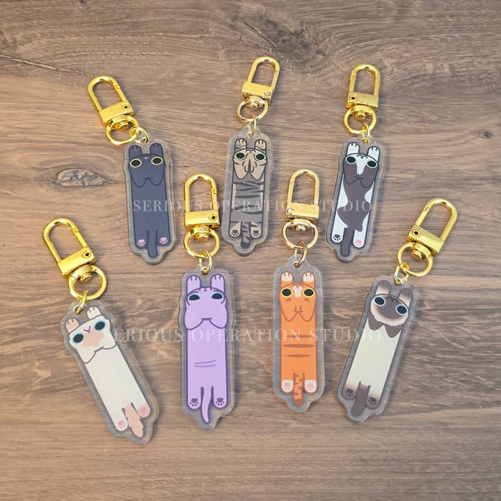 Long Cat & Dog Keychains for wholesale by SeriousOperationStudio