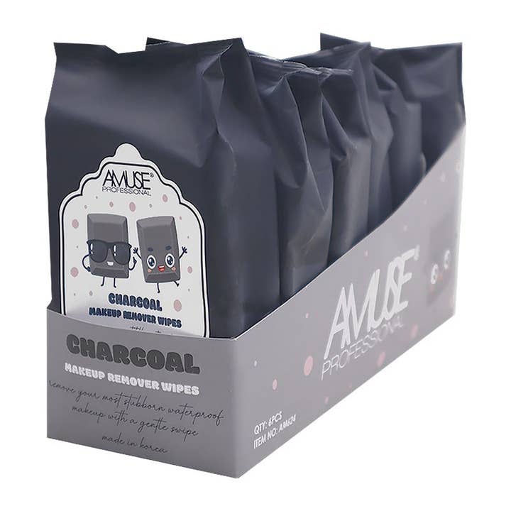 PINEAPPLE Beauty – wholesale Make-up remover – Amuse AM624 Charcoal Makeup Remover Wipes - 6pcs3