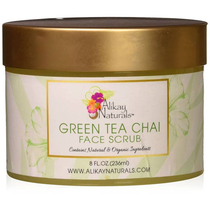 KT Supply – wholesale Facial exfoliant/scrub – Alikay Naturals Green Tea Chai Face Scrub, 8 Oz.