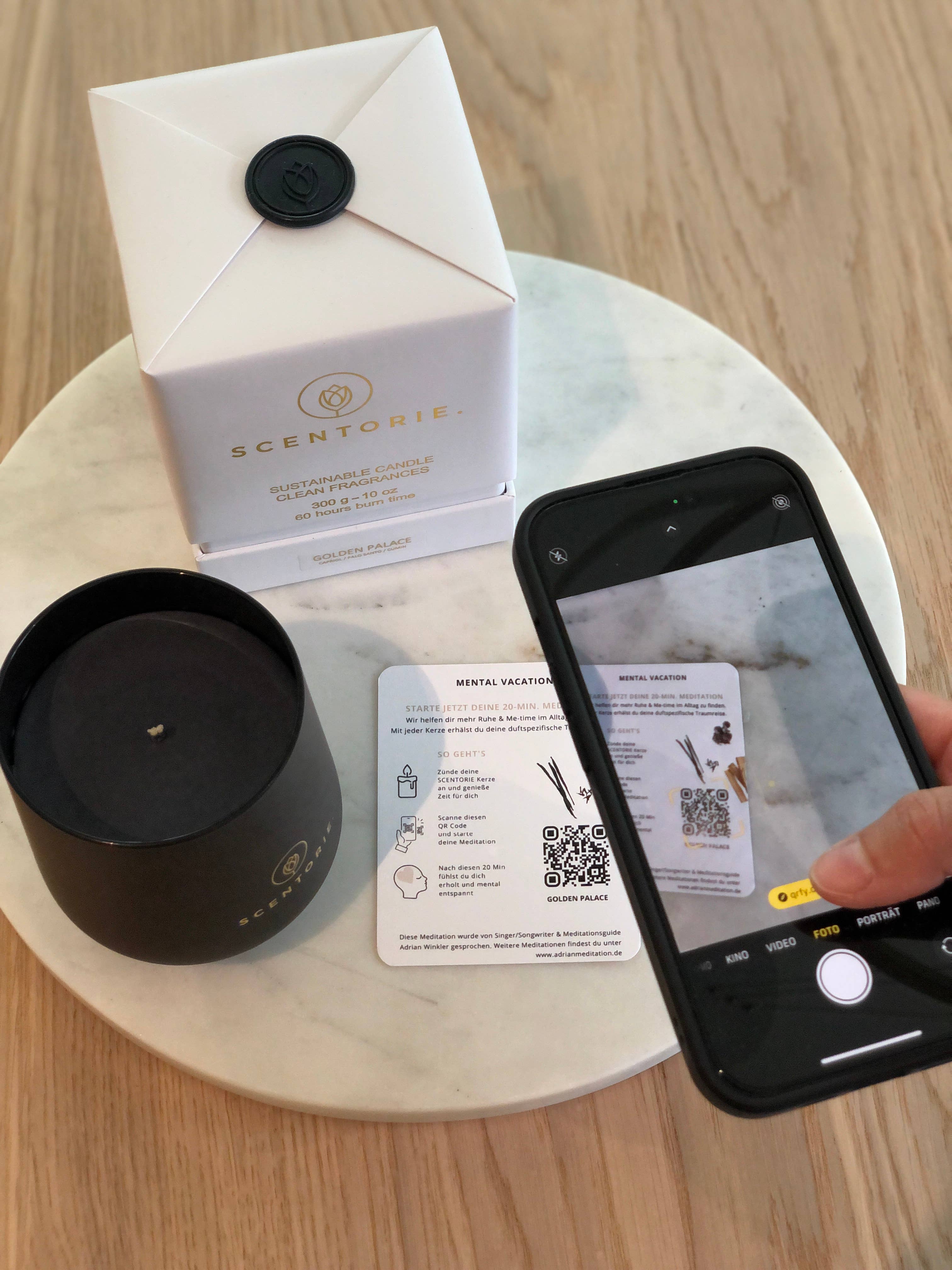 SCENTORIE. - Wholesale Jar/Filled Candle - GOLDEN PALACE Rapeseed Wax Scented Candle 300g/60h4