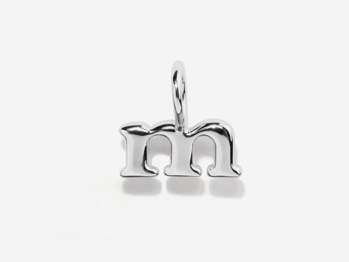 Little Sky Stone - Wholesale Individual Charm/Pendant - Lowercase Initial Letter Silver Charm12