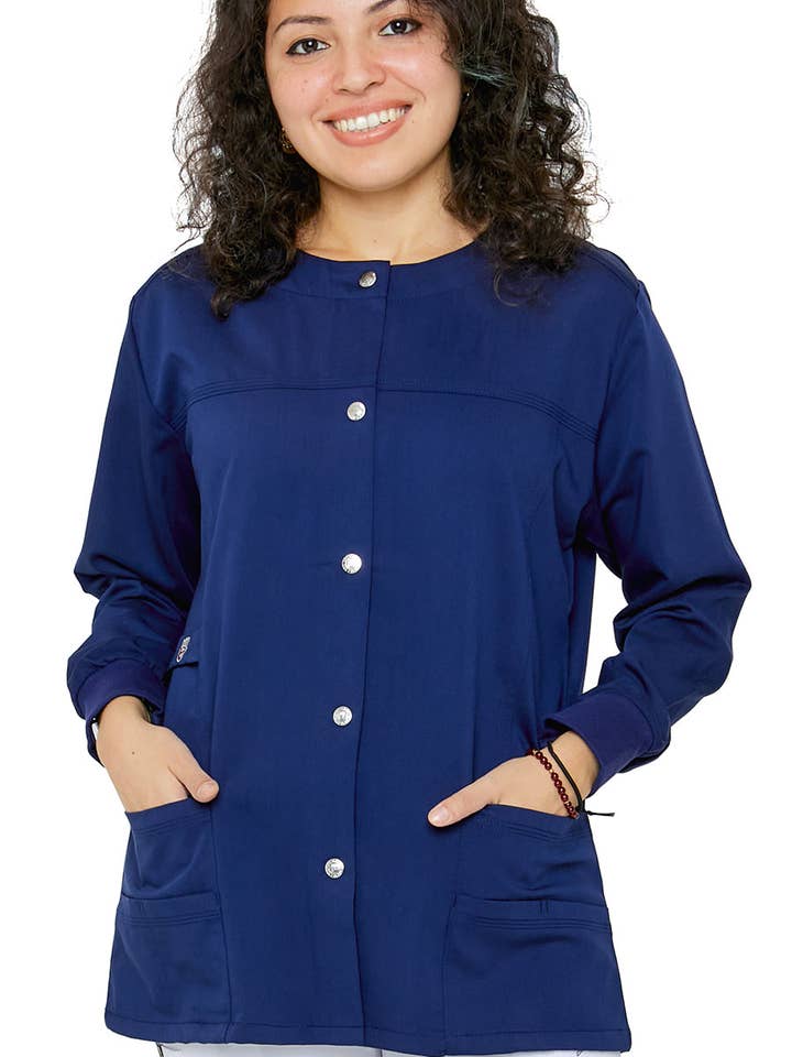Dress A Med - Wholesale Jacket - Women's - Women's Snap Jacket Warm Up Uniform Scrub4