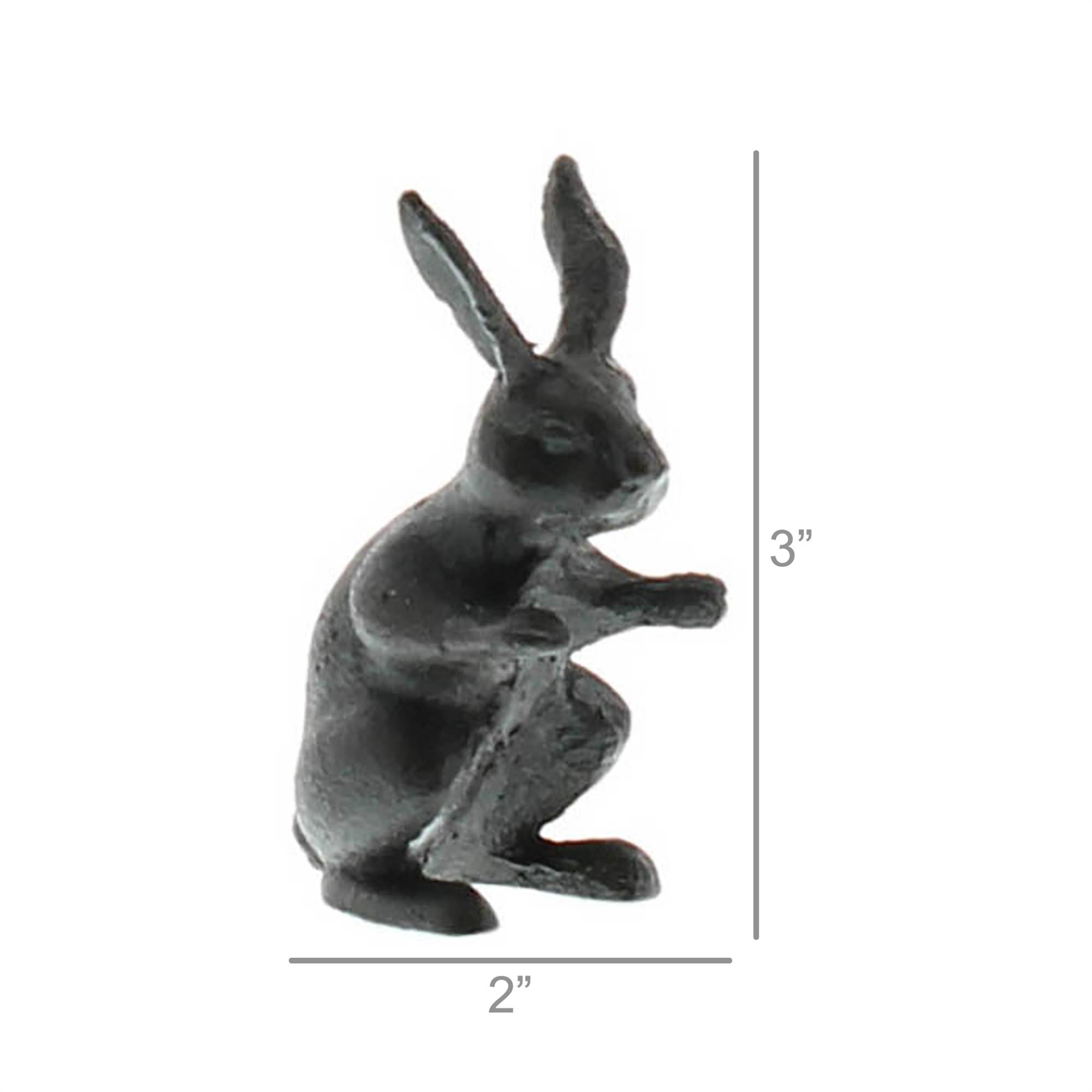 HomArt - Vendita all'ingrosso Statuette decorative - Curious Rabbit - Lepre in ghisa, colore: Nero antico1