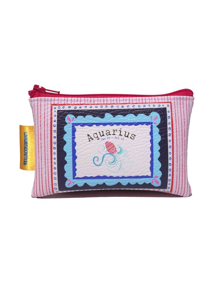 Sac en cuir végan Aquarius pour la vente par Lousurfacepattern