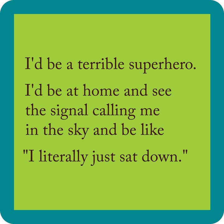 COASTER Superhero | Funny Party Gift | Home Bar Decor
for wholesale by Drinks on Me