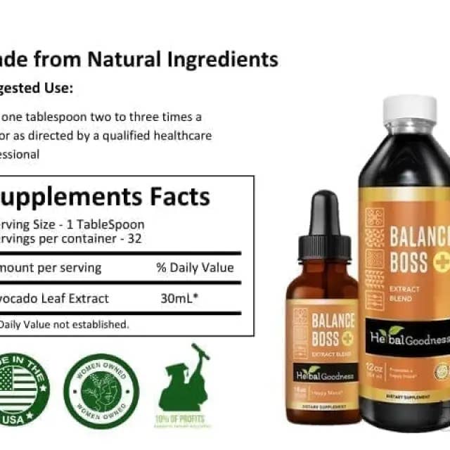 Herbal Goodness - Wholesale Oral supplement/vitamin - Balance Boss Plus - Liquid Extract 1oz- Herbal Goodness3