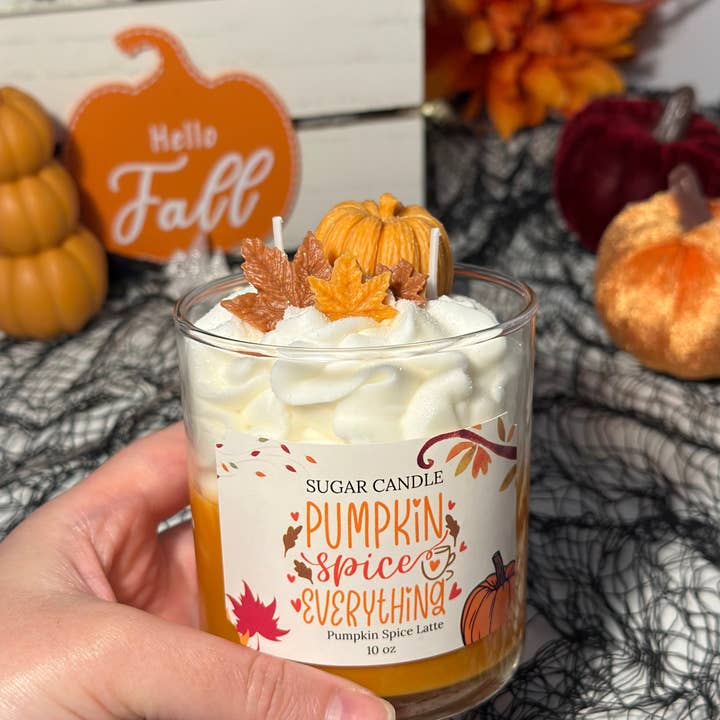 Sugar Candle - Wholesale Jar/Filled Candle - Pumpkin Spice Latte Candle – pumpkin scented fall candle 2