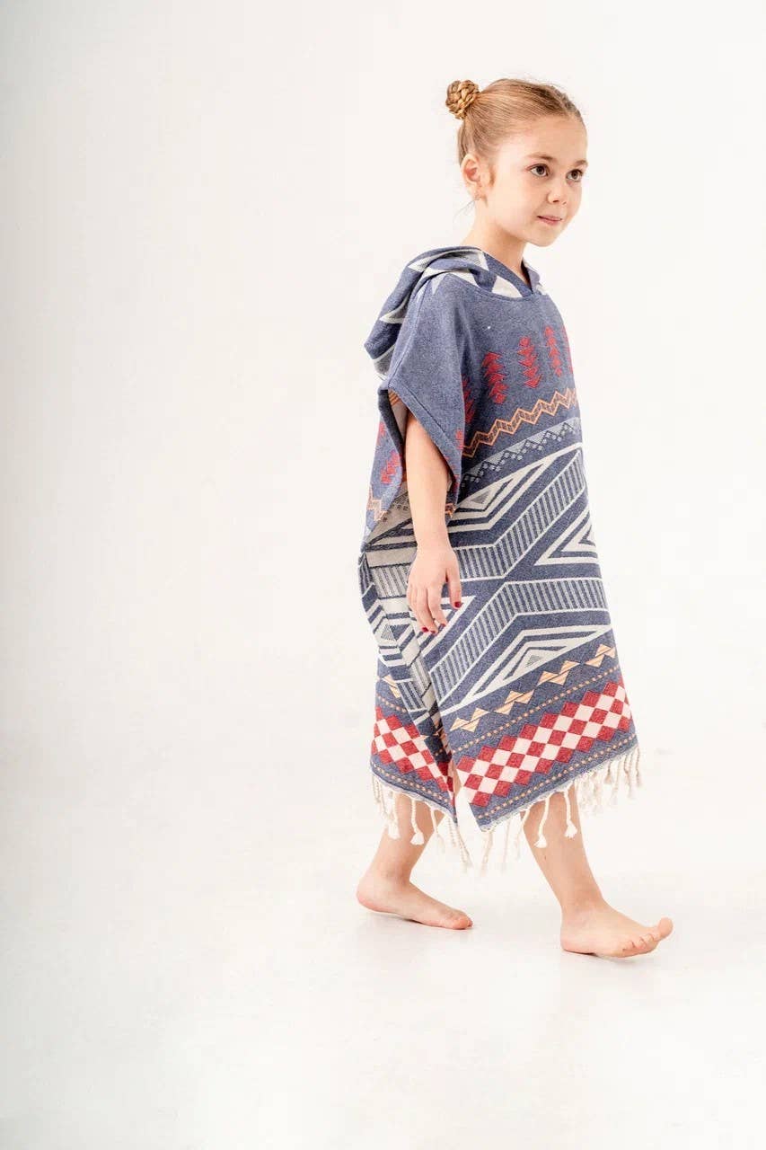 Kikoya - Vente Serviette poncho - Enfant et bébé - Poncho à capuche pour enfants, serviette de plage et de bain pour changer après la natation ou le surf4