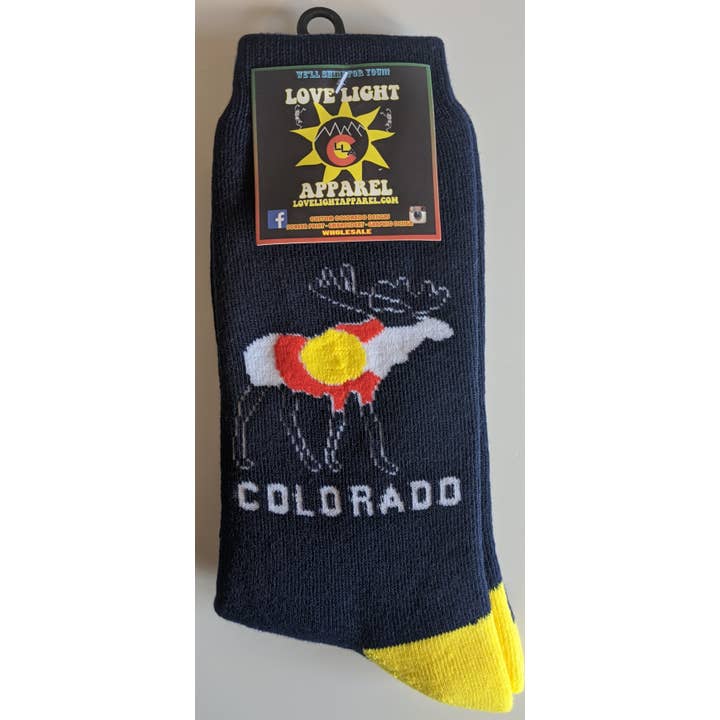 2- Chaussettes pour 3 saisons de la marque SOCK- Co Moose pour la vente par LOVE LIGHT APPAREL, LLC