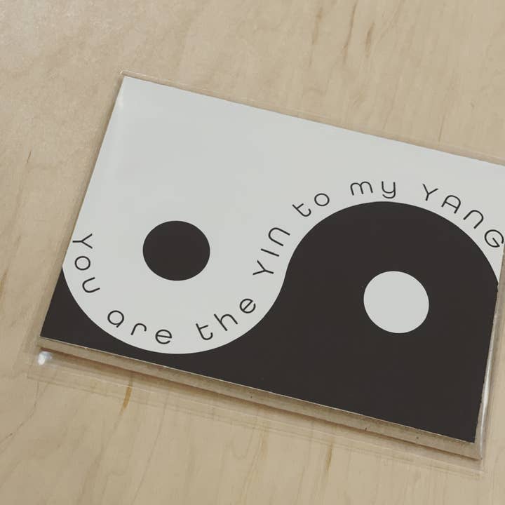 Iome – wholesale Kärlekskort – Yin Yang minimalistisk gratulationskort kärlek vänskapskort