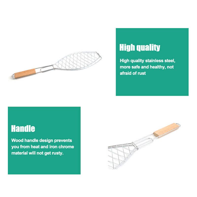VIGOR – wholesale Outdoor grill tools – Fish Grill Basket - BBQ2