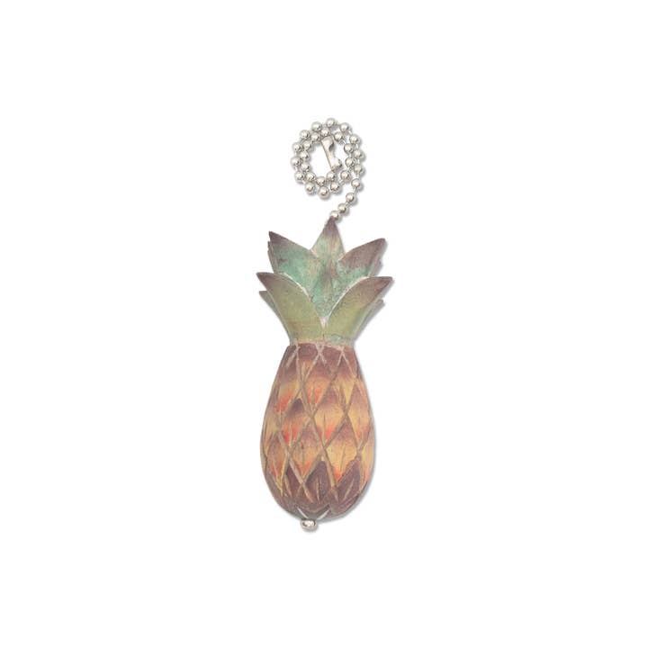 T.I. Design - Wholesale Sculpture - Hand-Carved Wooden Pineapple Sculpture Fan Pull