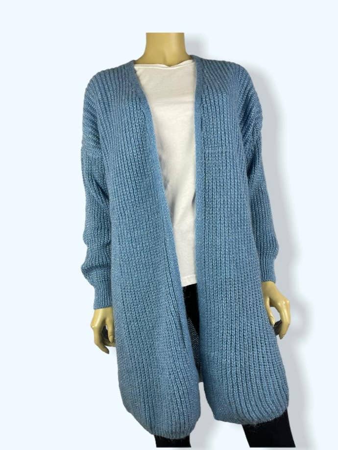 Raglan ærme Glitter Cardigan - Støv - MH14 for engroshandel hos FEDERICA ERRE