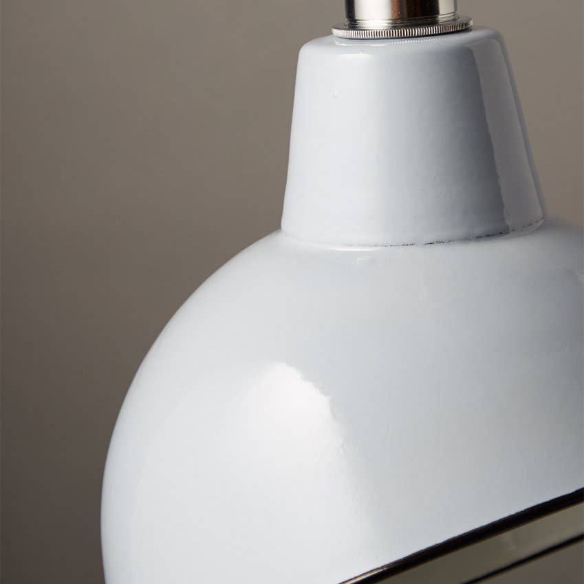We Are Nook – wholesale Lampshade – Angled Cloche Enamel Lamp Shade White2