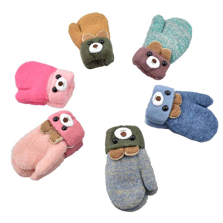 Soft Knit Mittens for Babies and Toddlers - Adorable Bear Cub Design and other Purchase Wholesale string knit gloves. Free Returns & Net 60 Terms on Faire trending on Faire.