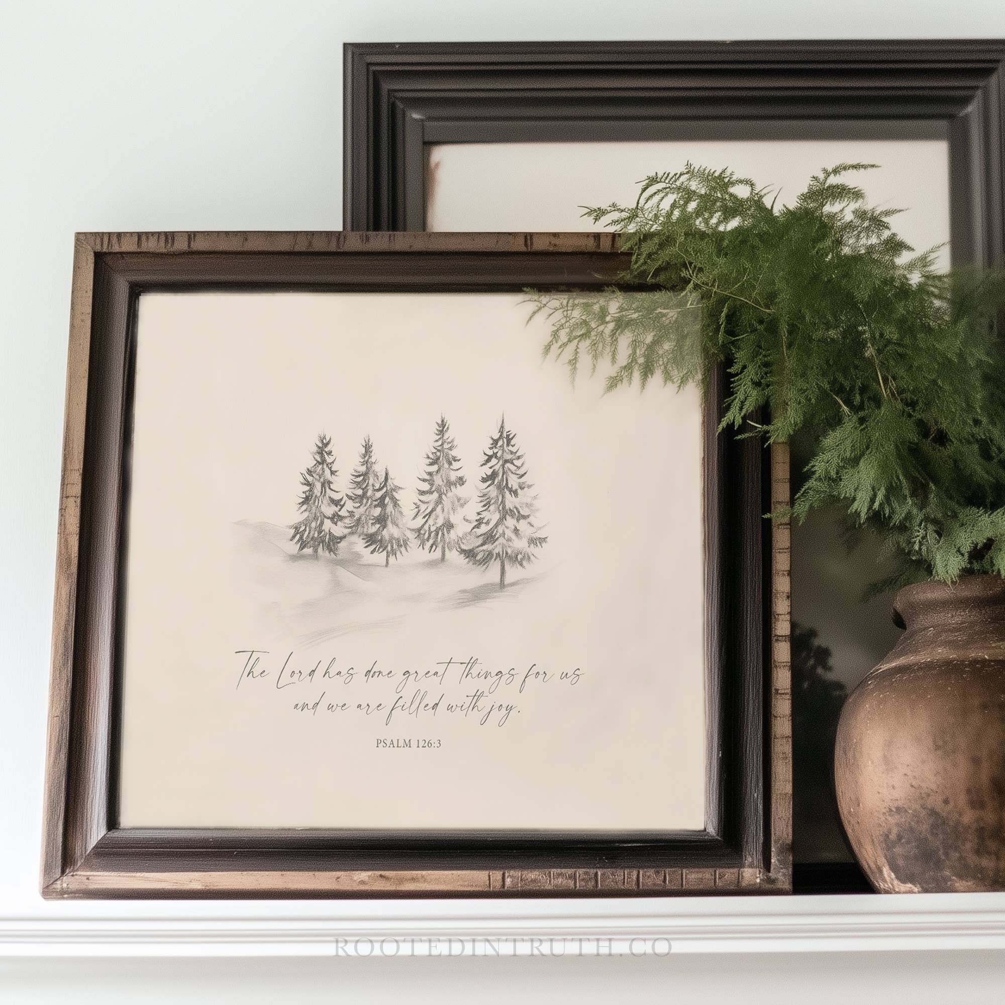 Rooted in Truth – wholesale Art print – Filled with Joy Christmas  Wall Art Print Christian Decor3