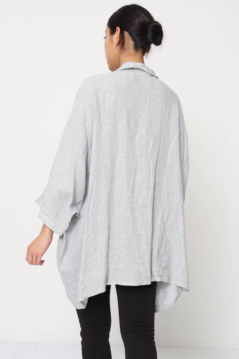LÉA & LUC - Wholesale Button Down Shirt - Women's - 100% Linen Shirt REF. 285891