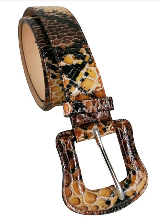 JIJOU CAPRI – wholesale Belt – Women's – ITBS  Italian Printed Snake Leather Belt JIJOU CAPRI 1