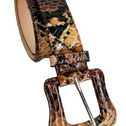 JIJOU CAPRI – wholesale Belt – Women's – ITBS Italian Printed Snake Leather Belt JIJOU CAPRI 1