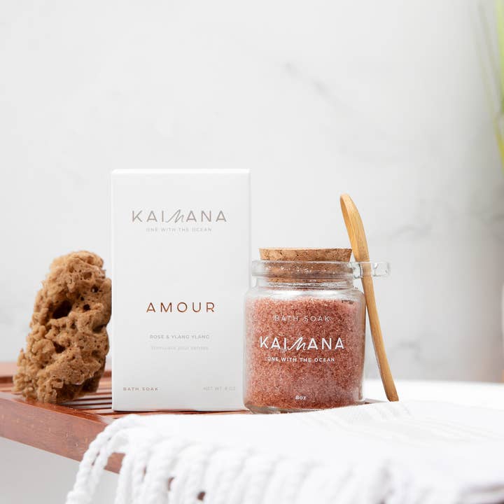 Kaimana - Wholesale Bath Salts - Amour Bath Soak – Hawaiian Sea Salt, Rose & Red Alaea Clay3
