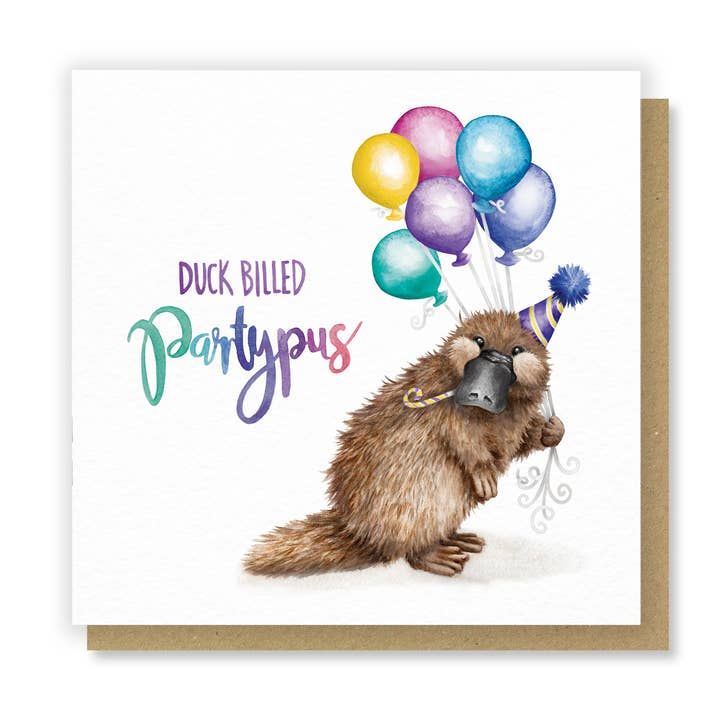Partypus Funny Birthday Card for wholesale by Citrus Bunn
