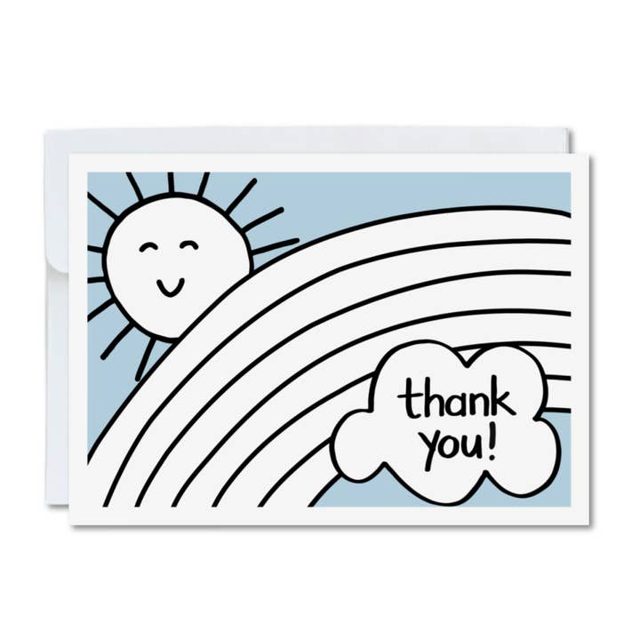 Ausmal-Dankeskarte – Regenbogenhimmel für den Großhandel von Calamari Inc.