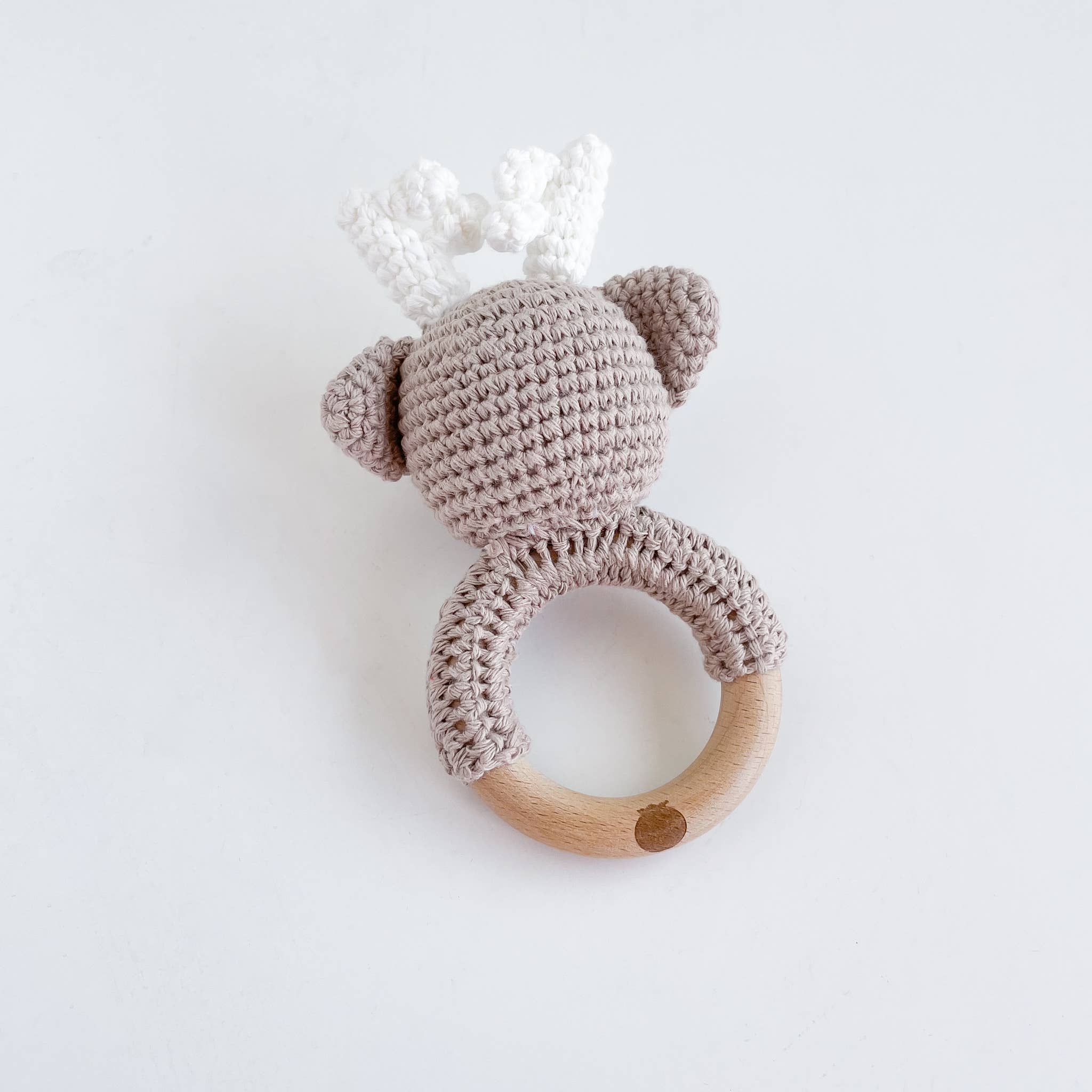 The Blueberry Hill - Vente Anneau de dentition sans clip – bébé - Hochet en crochet de dentition en coton pour bébé Cadeau de Noël 20256